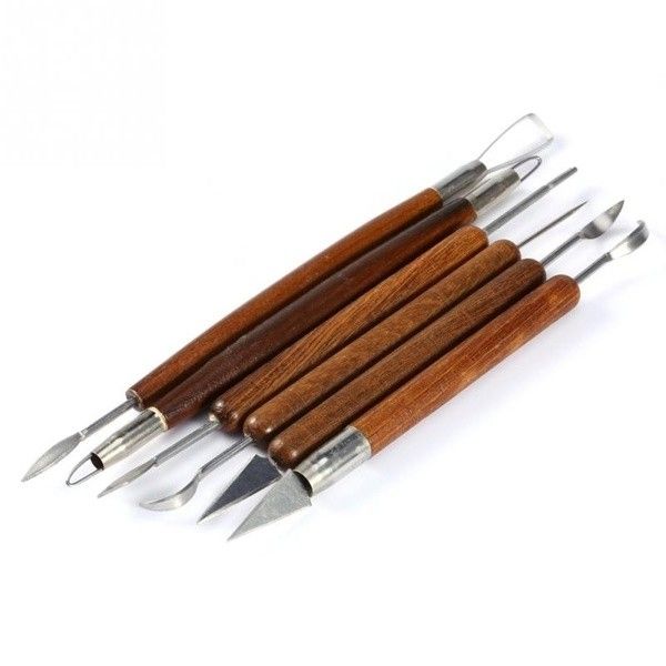 pottery tools DIY 6pcs Clay Sculpting Set Wax Carving Pottery Tools Shapers Polymer Modeling